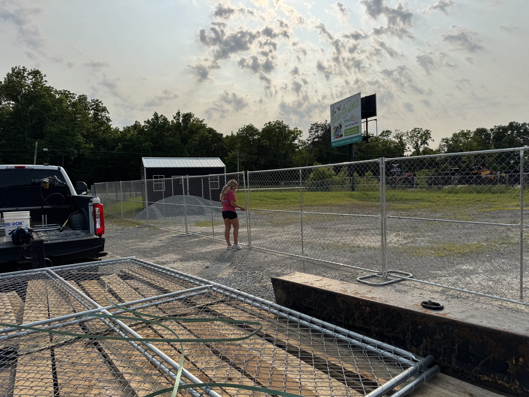 Temporary fence rental and install — Kentucky job site — S&S Fencing project 1