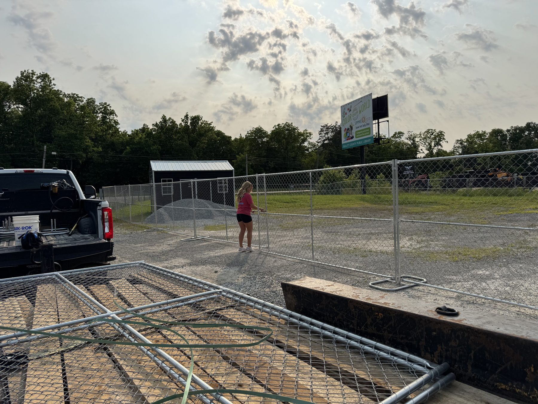 Temporary fence rental and install — Kentucky job site — S&S Fencing project 2